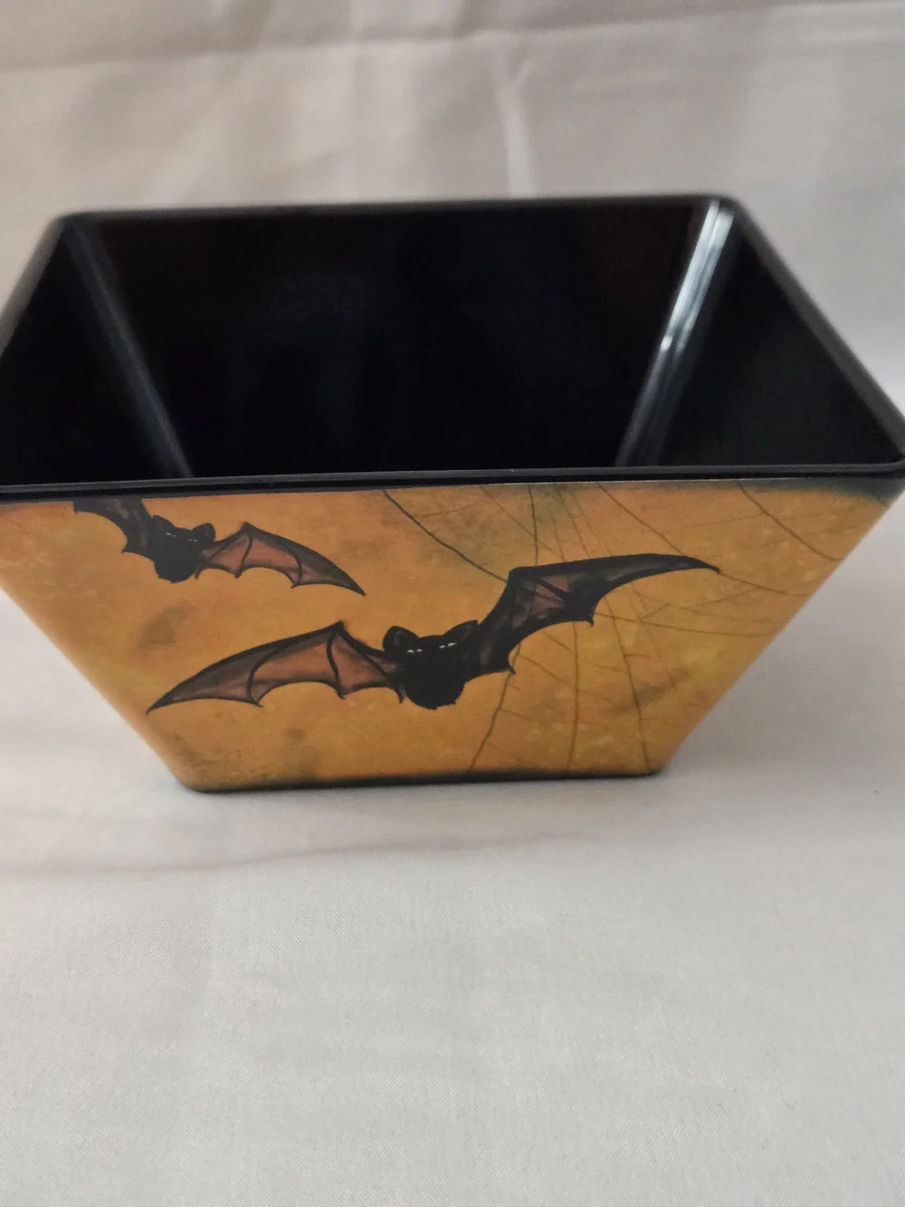 Certified International Tracy Flickinger Halloween Bat Square Serving Bowl 7